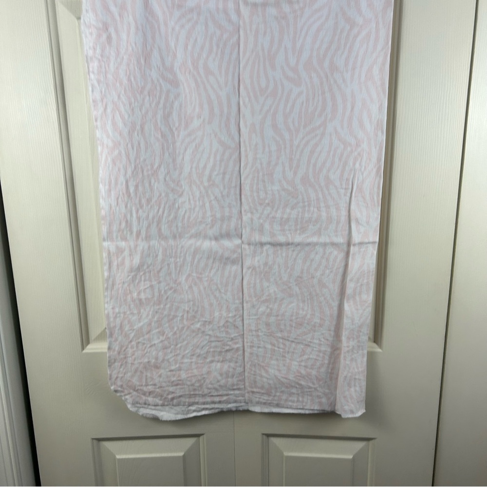 Carter's Pink White Zebra Print Baby Receiving Blanket Flannel Cotton Thin - Picture 4 of 8
